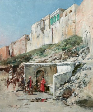 アラブ Painting - ハルテ・デヴァント・ユン・フォンテーヌ 噴水で休憩 ヴィクトル・ユゲ・アラベール